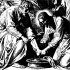 Jesus washing Peter's feet